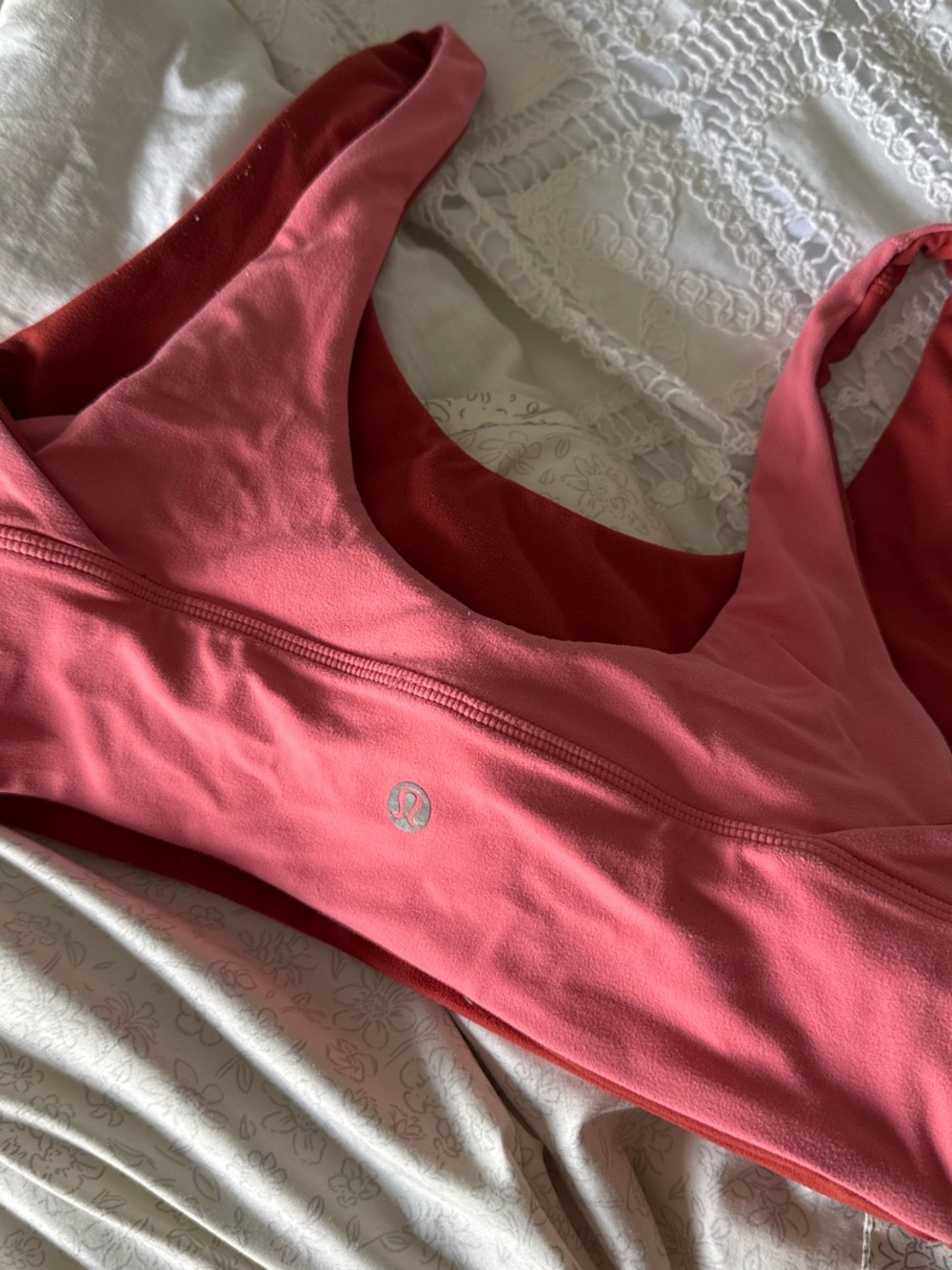 lululemon athletica Rose Coral Sports Bra